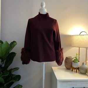 Club Monaco Cashmere burgundy sweater